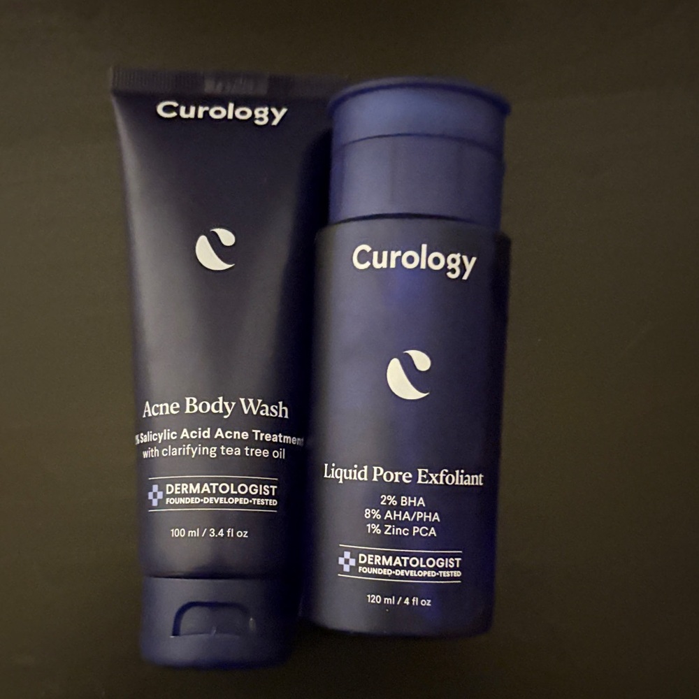 Curology Acne Body Wash and Liquid Pore Exfoliant Set